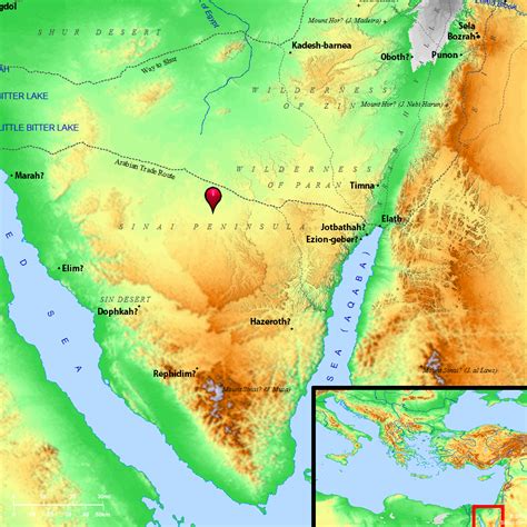 wilderness of sinai map